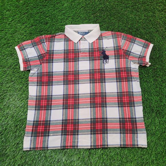 Y2K Polo Ralph Lauren Big Pony Polo Shirt Womens XXL Oversized Cropped Boxy Fit - Picture 1 of 9
